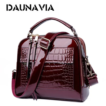 DAUNAVIA 2019 New Women Bags Leather Handbags Crocodile Vintage Women Shoulder Bags Crocodile pattern patent leather handbags
DAUNAVIA 2019 New Women Bags Leather Handbags Crocodile Vintage Women Shoulder Bags Crocodile pattern patent leather handbags