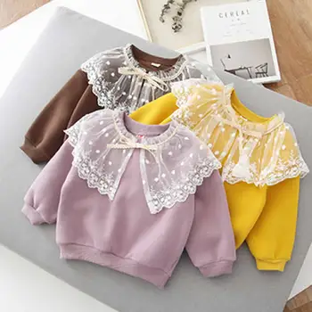 Child wear kids hoodies girls dress sweatshirts fall and winter child splicing lace collar sets add wool fleece Girl sweatshirt
Child wear kids hoodies girls dress sweatshirts fall and winter child splicing lace collar sets add wool fleece Girl sweatshirt