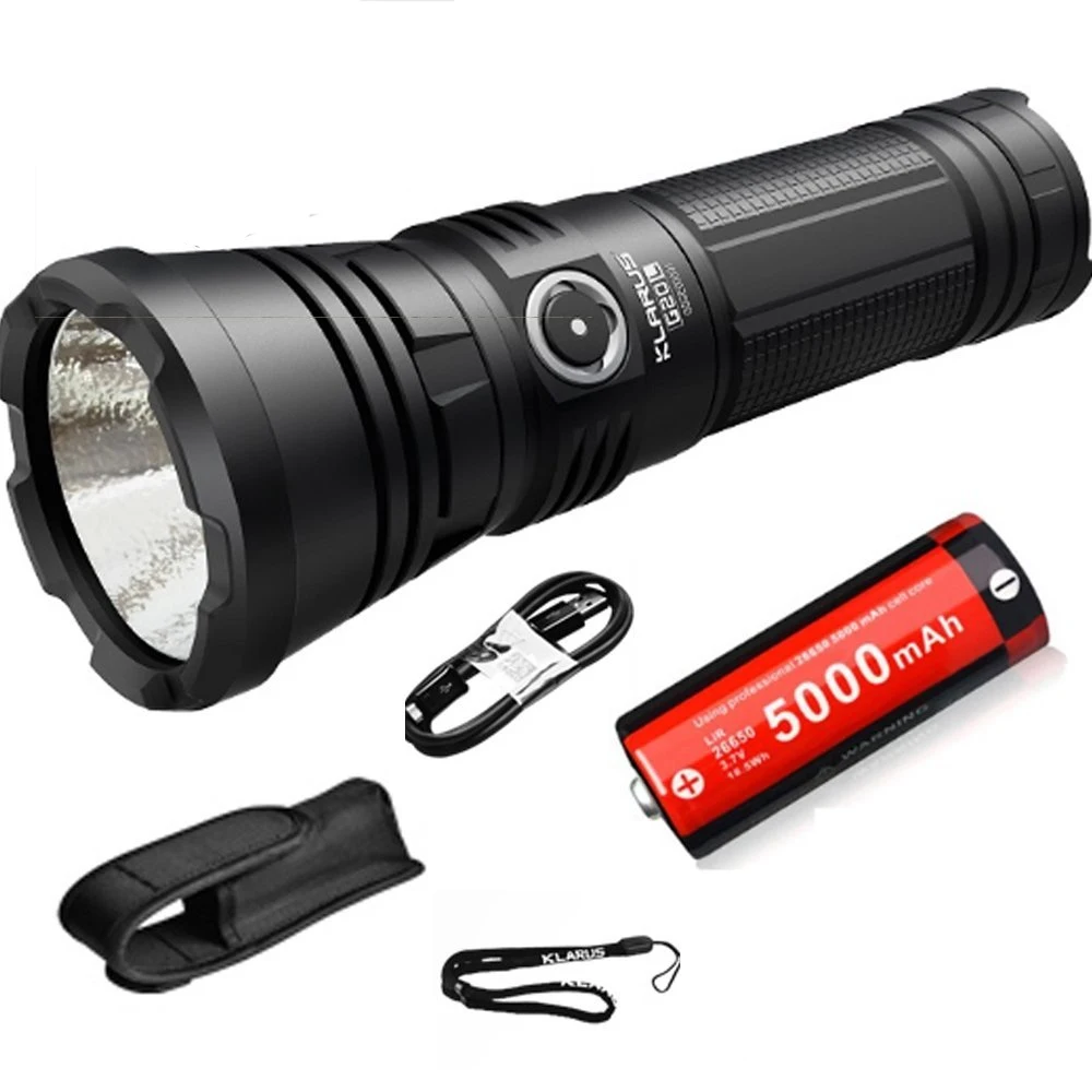 Rechargeable Flashlight KLARUS G20L CREE XHP70.2 P2 LED max. 3000LM beam distance 300 meters led torch + 26650 5000mAh battery
Rechargeable Flashlight KLARUS G20L CREE XHP70.2 P2 LED max. 3000LM beam distance 300 meters led torch + 26650 5000mAh battery