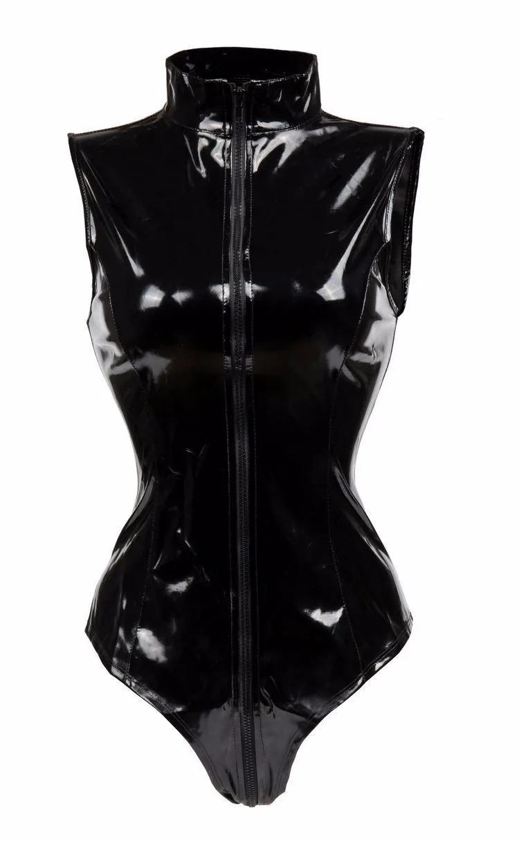 Cosplay&ware Sexy Patent Leather Ds Black Jumpsuit Zipper Lingerie Costume Role-playing Women Cosplay 17 Cosplay&ware Sexy Patent Leather Ds Black Jumpsuit Zipper Lingerie Costume Role-playing Women Cosplay -Zentai shop online