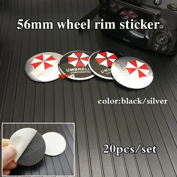 Car Stylign 56MM 5.6CM Wheel Hubcap Sticker Covers 2.2inch Umbrella Logo Decal Car Emblem Sticker 20PCS/SET black/silvery
Car Stylign 56MM 5.6CM Wheel Hubcap Sticker Covers 2.2inch Umbrella Logo Decal Car Emblem Sticker 20PCS/SET black/silvery