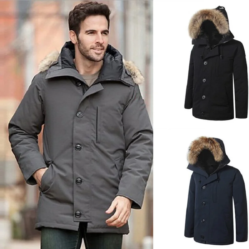 Down Jacket Canada Trendy Thicken Warm Windproof Waterproof Men Long Section Cold Protection Hardy Comfortable Quality Male
Down Jacket Canada Trendy Thicken Warm Windproof Waterproof Men Long Section Cold Protection Hardy Comfortable Quality Male