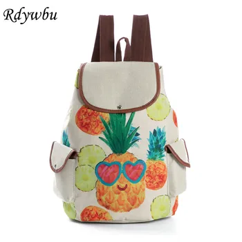 Rdywbu Pineapple Fruits Printed Drawstring Backpack Women Creative Canvas Travel Bag Teenagers Girls Lovely School Bag B668
Rdywbu Pineapple Fruits Printed Drawstring Backpack Women Creative Canvas Travel Bag Teenagers Girls Lovely School Bag B668