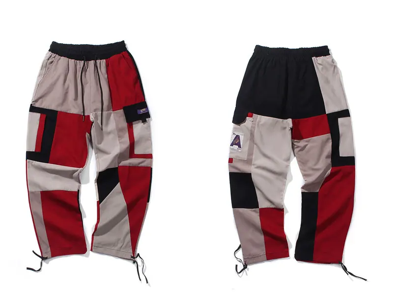 Color Block Patchwork Pants 2