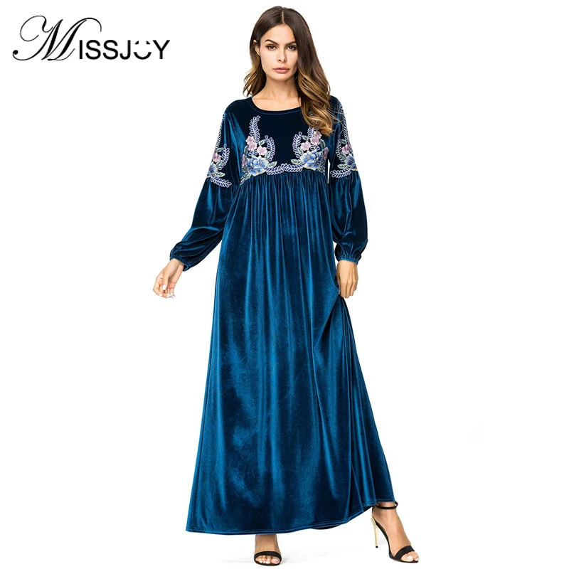 MISSJOY Velvet Dress muslim 2018 Women New abaya Winter Kimono Embroidery turkey Islamic long sleeve Maxi Dress Moroccan kaftan
MISSJOY Velvet Dress muslim 2018 Women New abaya Winter Kimono Embroidery turkey Islamic long sleeve Maxi Dress Moroccan kaftan