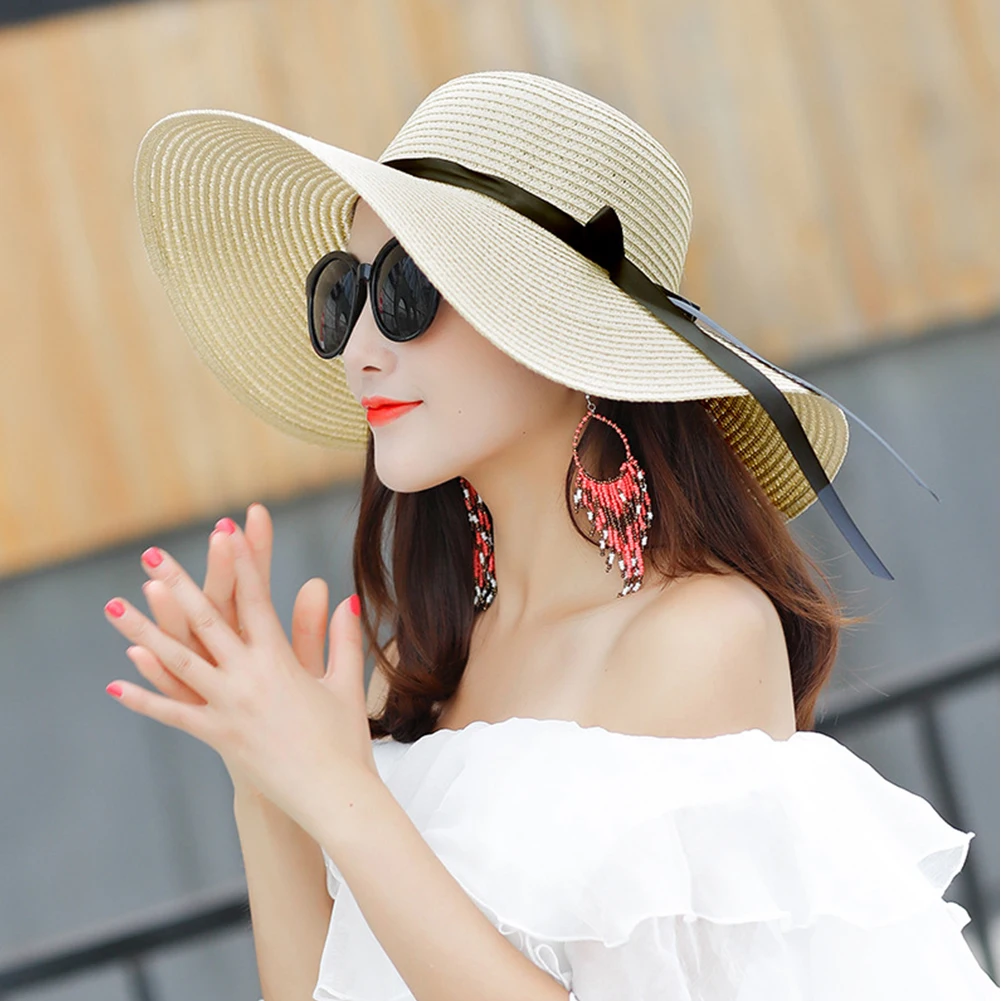 Summer Women Outdoor Sun Hat Beach Travel Wide Brim Straw Hats Folding Sunproof Girl Casual Holiday Braided Bowknot Embellish #2
Summer Women Outdoor Sun Hat Beach Travel Wide Brim Straw Hats Folding Sunproof Girl Casual Holiday Braided Bowknot Embellish #2