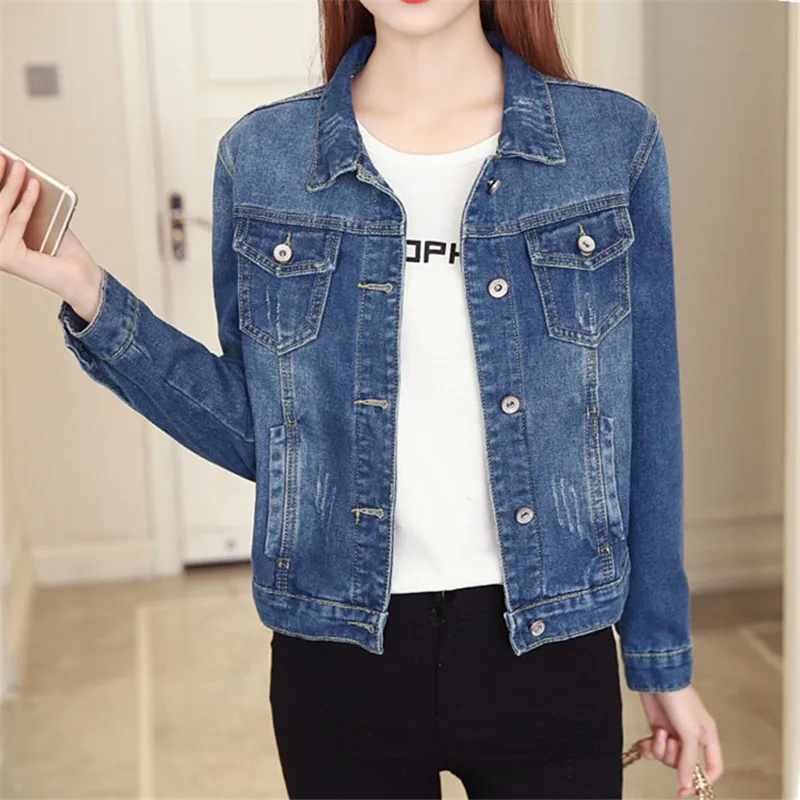 Denim Jacket Women 2018 Spring Slim Light Washed Long Sleeve Jeans Jackets Vintage Basic Coats Plus Size 5XL 6XL Oversize
Denim Jacket Women 2018 Spring Slim Light Washed Long Sleeve Jeans Jackets Vintage Basic Coats Plus Size 5XL 6XL Oversize