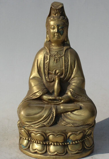 242@g++7" Chinese Buddhism Brass Seat Lotus Kwan-yin Guan Yin Boddhisattva Vase Statue
242@g++7" Chinese Buddhism Brass Seat Lotus Kwan-yin Guan Yin Boddhisattva Vase Statue