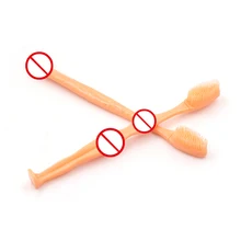 1 par Novidade Willy Escova Brinquedos Tricky Willie Willy Pênis para Hen Stag Night Party Pecker Penis Forma escova de Dentes(China)