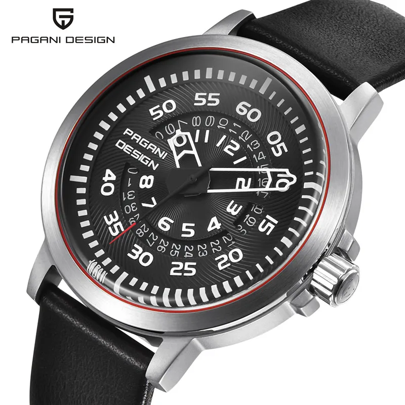 PAGANI Дизайн бренд роскошные кожаные Водонепроницаемый кварцевые часы Для мужчин