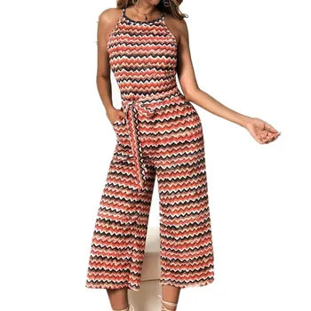 Boho Stripe Jumpsuit Womens Sleeveless Holiday Playsuit Romper Summer Wide Leg Trousers Womens Beach Jumpsuits Rompers
Boho Stripe Jumpsuit Womens Sleeveless Holiday Playsuit Romper Summer Wide Leg Trousers Womens Beach Jumpsuits Rompers