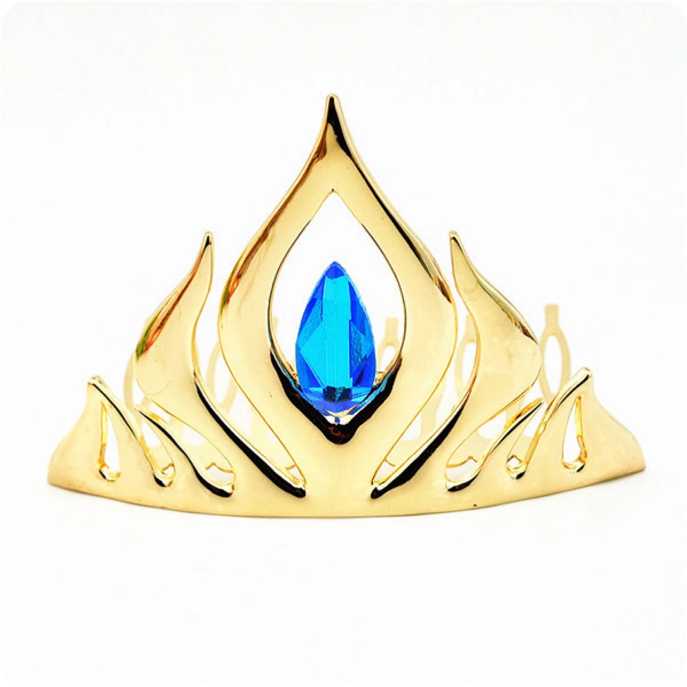 H0029 Gold Crown Hair comb Cos Play Jewelry With Big Blue Crystal Metal Alloy Hair Ornament Jewelry For Children
H0029 Gold Crown Hair comb Cos Play Jewelry With Big Blue Crystal Metal Alloy Hair Ornament Jewelry For Children