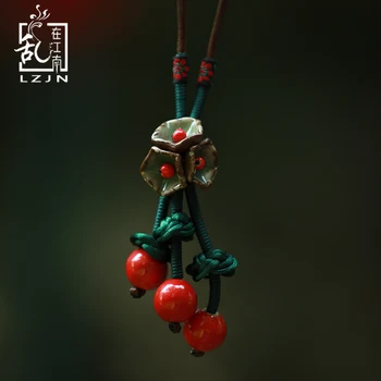 LZJN Trendy Ceramic Flower Necklace for Women Maxi Rope Chain Red Ceramic Beads Long Necklace Handmade Vintage Chinese Jewelry
LZJN Trendy Ceramic Flower Necklace for Women Maxi Rope Chain Red Ceramic Beads Long Necklace Handmade Vintage Chinese Jewelry