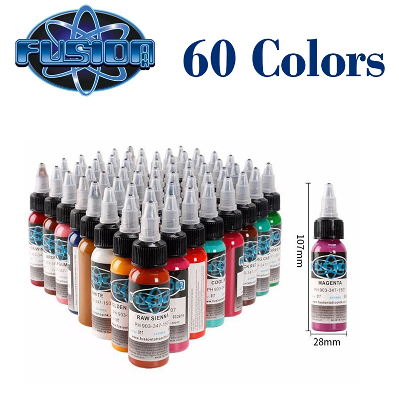 Tattoo & Body Art Tattoo Fusion Ink 60 Colors Set Permanent Makeup Pigment For Body Tattoo Art Microblading Ink
Tattoo & Body Art Tattoo Fusion Ink 60 Colors Set Permanent Makeup Pigment For Body Tattoo Art Microblading Ink