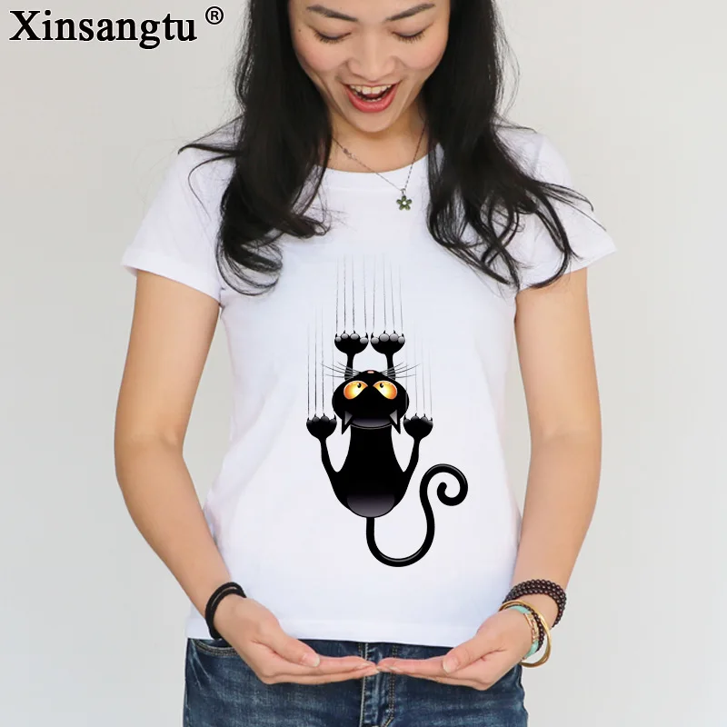Xinsangtu 2017 Womens Summer Women T Shirt Short Sleeve O-neck Casual Funny Black Cat Tops Tees Female Ladies T-Shirt
Xinsangtu 2017 Womens Summer Women T Shirt Short Sleeve O-neck Casual Funny Black Cat Tops Tees Female Ladies T-Shirt