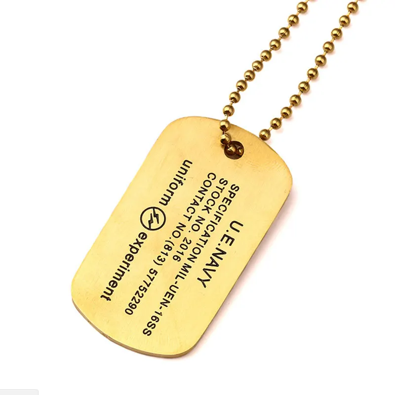 Stainless Steel Polished Dog Tag Pendant ID Bank Simple Military Army Necklace Uniform Experiment Necklace 83 Identity Cards
Stainless Steel Polished Dog Tag Pendant ID Bank Simple Military Army Necklace Uniform Experiment Necklace 83 Identity Cards