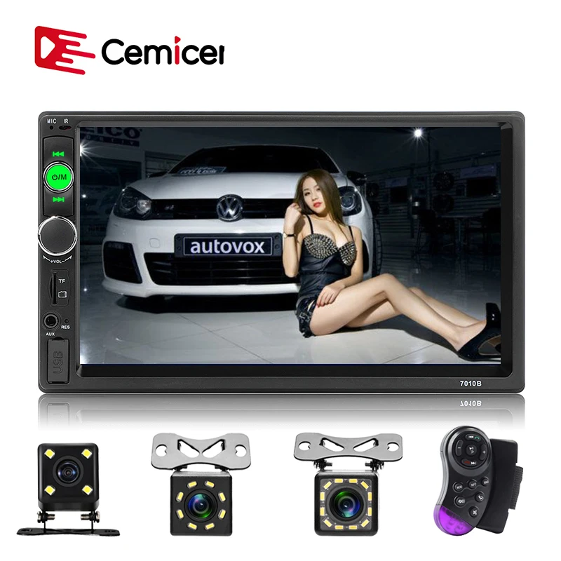 Cemicen Car Audio Player Bluetooth Stereo FM Radio Car MP5 7010B SD AUX USB 5V Charger Auto Electronics Subwoofer 2Din Autoradio
Cemicen Car Audio Player Bluetooth Stereo FM Radio Car MP5 7010B SD AUX USB 5V Charger Auto Electronics Subwoofer 2Din Autoradio