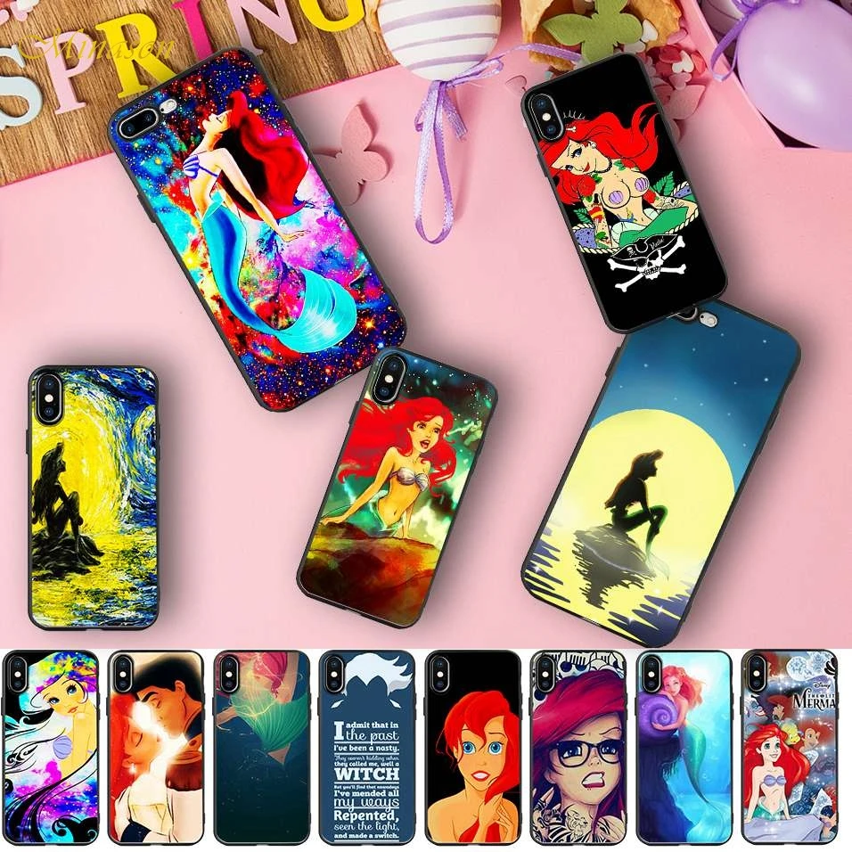 Minason Little Mermaid Princess Ariel Silicone Case for iPhone X 5S XR XS Max 6 S 6S 7 8 Plus Cover Phone Fundas Capinha Celular
Minason Little Mermaid Princess Ariel Silicone Case for iPhone X 5S XR XS Max 6 S 6S 7 8 Plus Cover Phone Fundas Capinha Celular