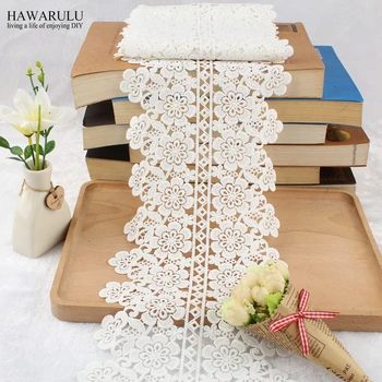 12yard 19cm lace fabric ribbon wedding decoration Bilateral water-soluble lace large bar code high-end white flower milk silk
12yard 19cm lace fabric ribbon wedding decoration Bilateral water-soluble lace large bar code high-end white flower milk silk