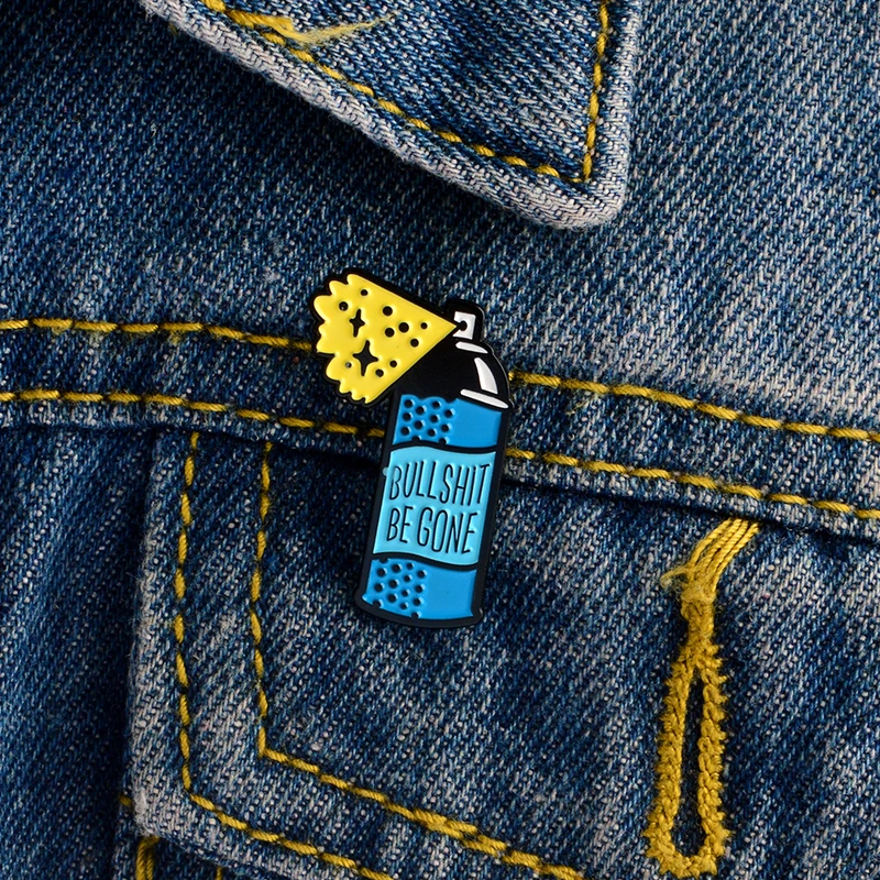 Cartoon Blue Bottle Spray Brooch Bullshit Be Gone Cleaner Nonsense Remove Spray Enamel Pin Denim Coat Badge Friends Gifts
Cartoon Blue Bottle Spray Brooch Bullshit Be Gone Cleaner Nonsense Remove Spray Enamel Pin Denim Coat Badge Friends Gifts