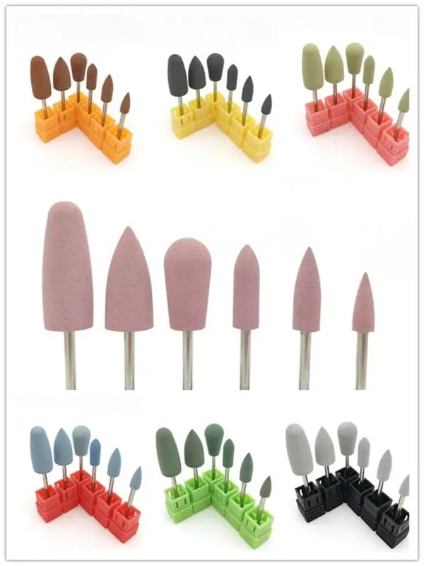 6PC/set Bullet Head Nail Drills Rubber Silicon Bits Nail Buffer Milling Cutter For Manicure Nail File Polishing Tool
6PC/set Bullet Head Nail Drills Rubber Silicon Bits Nail Buffer Milling Cutter For Manicure Nail File Polishing Tool