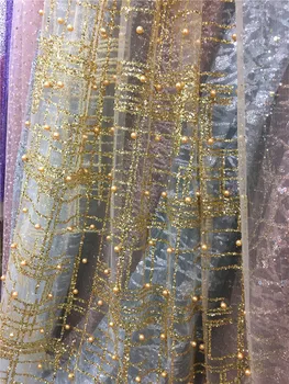 New arrival glitter african mesh lace fabric for evening dress fashion french net lace with beads and gold glitter
New arrival glitter african mesh lace fabric for evening dress fashion french net lace with beads and gold glitter