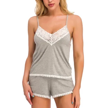 2019 New Women Pajamas Set Sexy Lace Modal cotton Lingerie Pyjamas 2 Pcs Camisole Shorts Sleepwear Suit Female Home Wear
2019 New Women Pajamas Set Sexy Lace Modal cotton Lingerie Pyjamas 2 Pcs Camisole Shorts Sleepwear Suit Female Home Wear