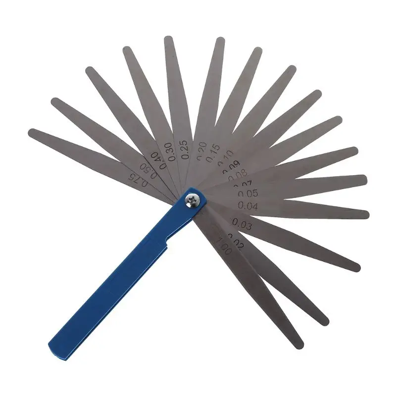 1 Pc 0.02mm to 1mm 17 Blade Thickness Gap Metric Filler Feeler Gauge Measure Tool Auto Car Repair Tool
1 Pc 0.02mm to 1mm 17 Blade Thickness Gap Metric Filler Feeler Gauge Measure Tool Auto Car Repair Tool