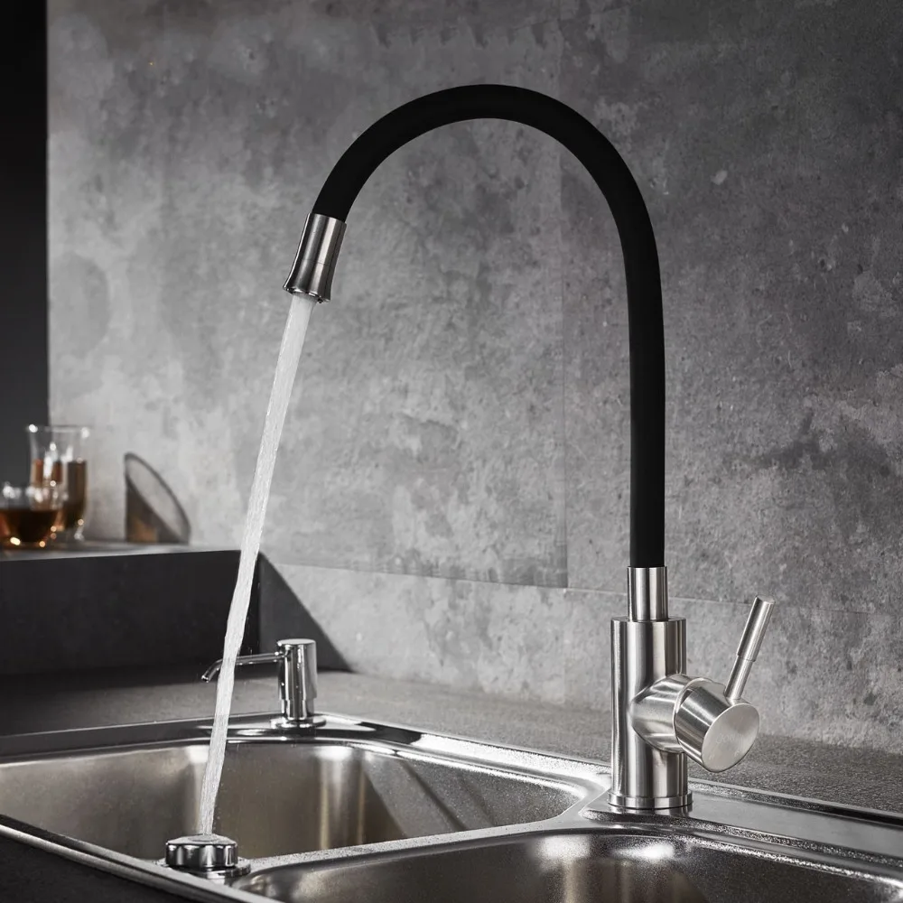 Food Grade Stainless Steel Single Handle Kitchen Sink Water Faucet,Hot and Cold Water Faucet with Adjustable Hose 11.8 inch-2236
Food Grade Stainless Steel Single Handle Kitchen Sink Water Faucet,Hot and Cold Water Faucet with Adjustable Hose 11.8 inch-2236