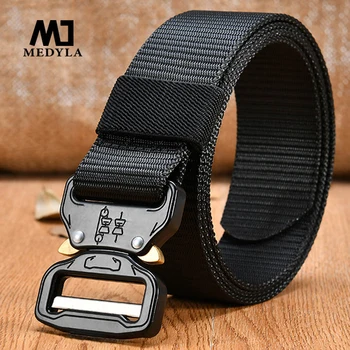 MEDYLA Men's Canvas Belt Combat Military Equipment Tactical Strap Nylon Metal Buckle US Army Soldier Carry Waistband
MEDYLA Men's Canvas Belt Combat Military Equipment Tactical Strap Nylon Metal Buckle US Army Soldier Carry Waistband