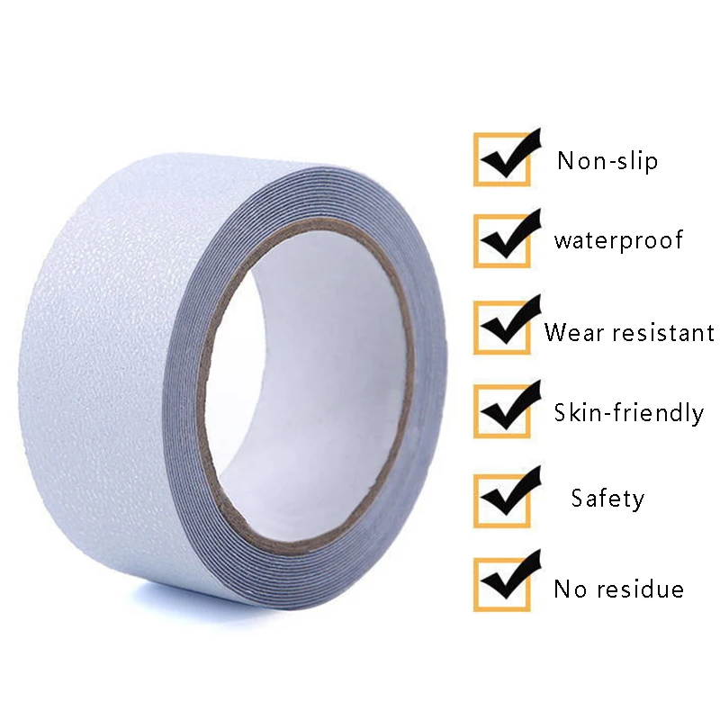 5M Anti Slip Stairs Tapes PEVA Rubber DIY Bathroom Anti Slip Sticker Warning Stripes Emergency Lines Non-slip Stair Sticker Tape