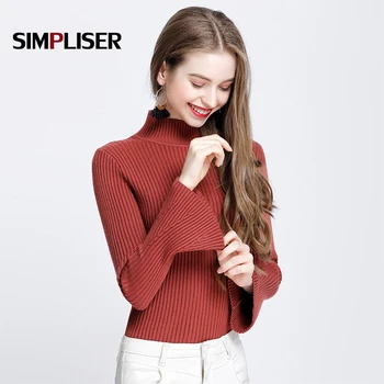 Stretch Women Knitting Sweaters Flared Sleeve Female Pullovers 2018 Turtleneck Pull Femme Fashion Ladies Knitted Tops Autumn
Stretch Women Knitting Sweaters Flared Sleeve Female Pullovers 2018 Turtleneck Pull Femme Fashion Ladies Knitted Tops Autumn