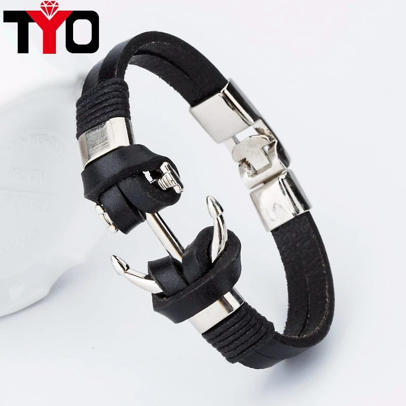 New 2019 Fashion Charm Leather Anchor Bracelets Popular Bangle Handmade Black Leather Bracelets Hooks Men's Bracelets !
New 2019 Fashion Charm Leather Anchor Bracelets Popular Bangle Handmade Black Leather Bracelets Hooks Men's Bracelets !