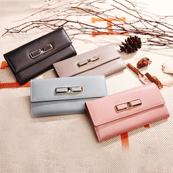 Y018 New Fashion bow Long Wallet large capacity card ladies cowhide Leather handbag Women Wallets Card Hoders Women Bag
Y018 New Fashion bow Long Wallet large capacity card ladies cowhide Leather handbag Women Wallets Card Hoders Women Bag
