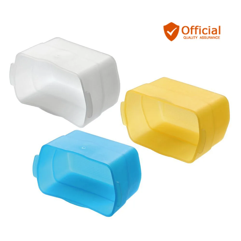 3pcs/lot 3 color Flash Bounce Diffuser Set for Canon 580EX II Yongnuo YN560 YN-565EX YN568EX Godox V850 V860C TT685 TT600 TT520
3pcs/lot 3 color Flash Bounce Diffuser Set for Canon 580EX II Yongnuo YN560 YN-565EX YN568EX Godox V850 V860C TT685 TT600 TT520