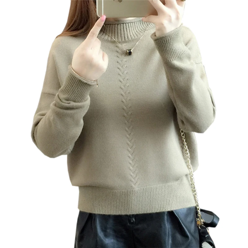 Turtleneck Sweater 2017 Women Vintage High Neck Wide Sleeve Knitted Thick Warm Pullover Oversize Jumper Loose Sweater MA0068
Turtleneck Sweater 2017 Women Vintage High Neck Wide Sleeve Knitted Thick Warm Pullover Oversize Jumper Loose Sweater MA0068