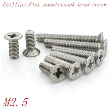 50pcs/lot M2.5*4/5/6/8/10/12/16/20 stainless steel phillips flat counterusnk head screw
50pcs/lot M2.5*4/5/6/8/10/12/16/20 stainless steel phillips flat counterusnk head screw