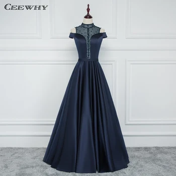 CEEWHY High Neck A-Line Formal Dress Party Elegant Evening Dresses Beaded Navy Blue Long Evening Gown Abendkleider Vestido
CEEWHY High Neck A-Line Formal Dress Party Elegant Evening Dresses Beaded Navy Blue Long Evening Gown Abendkleider Vestido