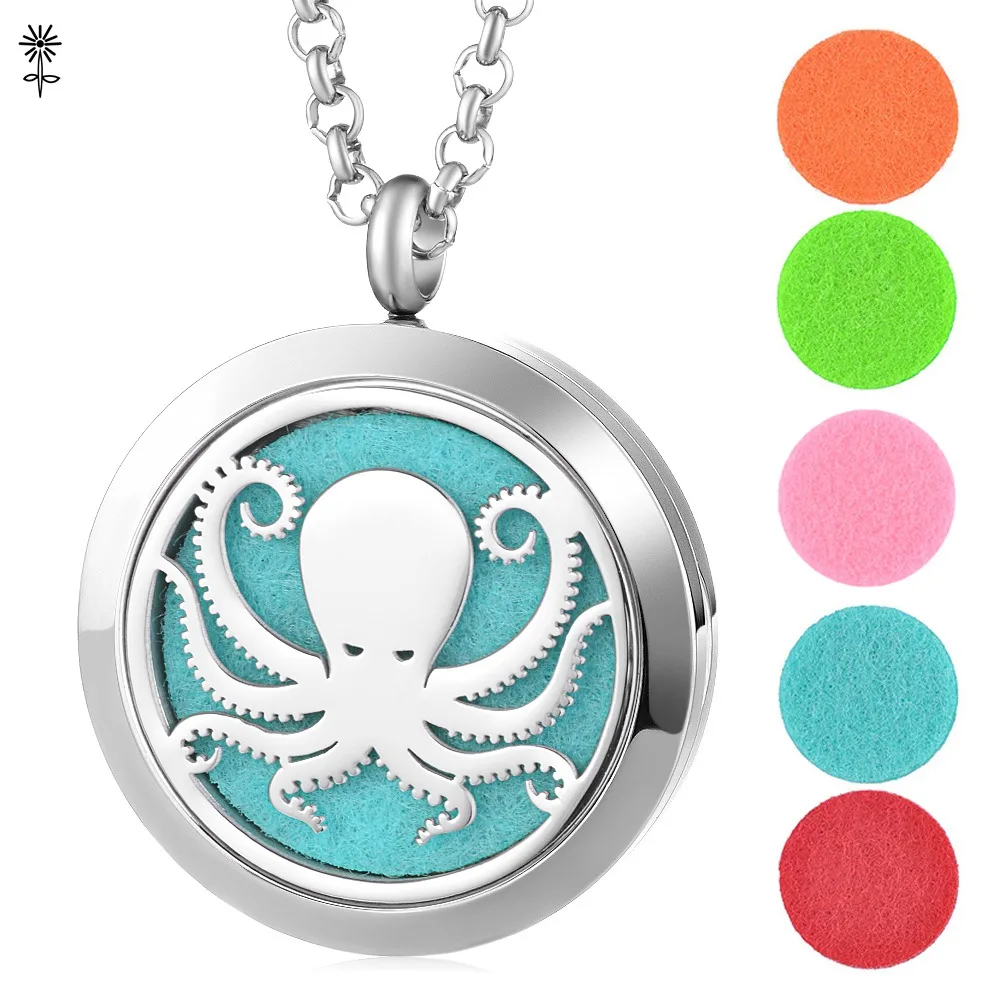 Aromatherapy Essential Oils Perfume Diffuser Locket Necklace Pendant Octopus Pattern with 5 Easy -Switch Oil Pads VA-812
Aromatherapy Essential Oils Perfume Diffuser Locket Necklace Pendant Octopus Pattern with 5 Easy -Switch Oil Pads VA-812