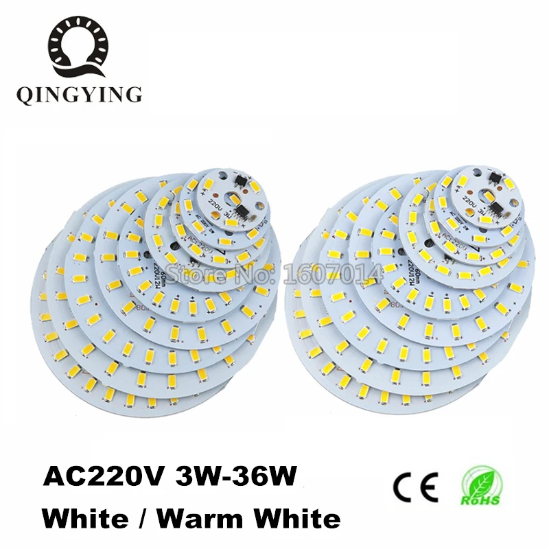 10PCS Aluminum LED Modules Integrated Driver 3W-36W Lamp Plate SMD 5730 AC 220V White / Warm White For Replace Ceiling Lamp
10PCS Aluminum LED Modules Integrated Driver 3W-36W Lamp Plate SMD 5730 AC 220V White / Warm White For Replace Ceiling Lamp