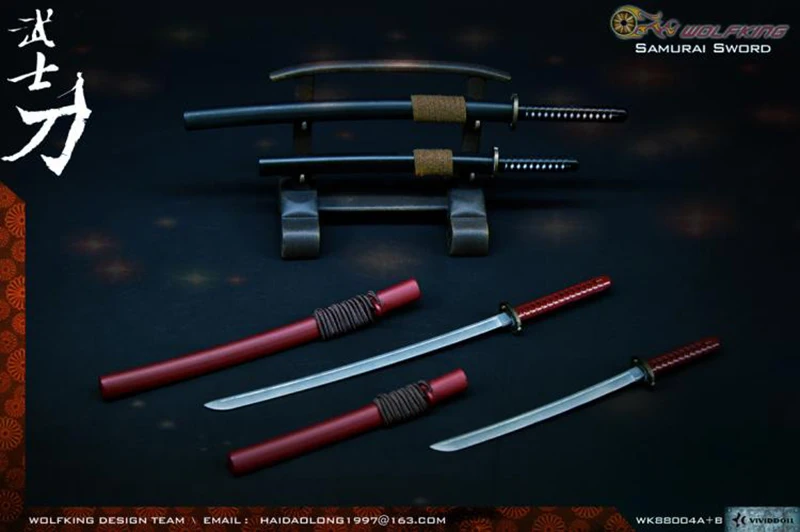 Модель самурайского меча WOLFKINGWK масштаб 88004 1/6 с подставкой коллекционная игрушка