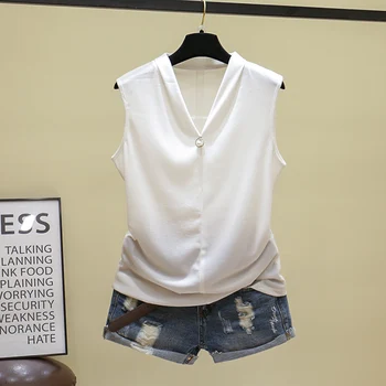 2019 New Spring Summer OL Bright Silk Female Tanks Large Size V Neck Sleeveless Women Tops Solid Color Basic Shirts
2019 New Spring Summer OL Bright Silk Female Tanks Large Size V Neck Sleeveless Women Tops Solid Color Basic Shirts