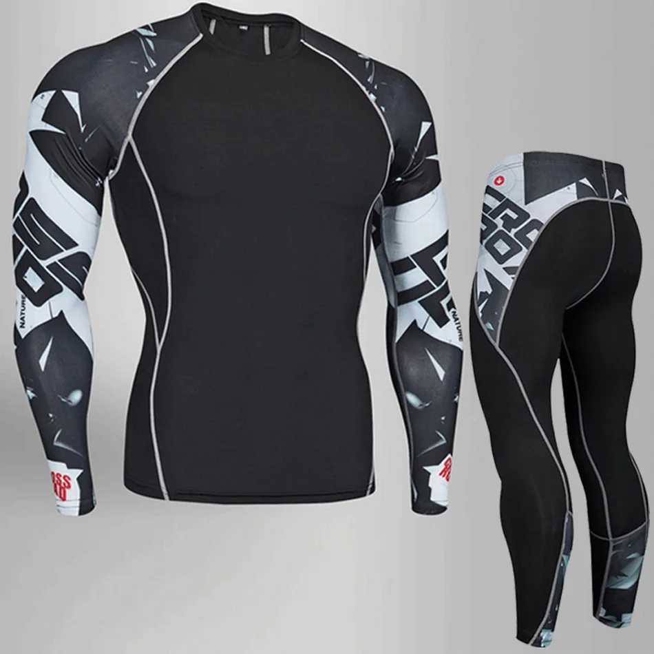 New Men Thermal Underwear Compression Sets Fleece Sweat Quick Drying Thermo Underwear Mens Clothing Long Johns
New Men Thermal Underwear Compression Sets Fleece Sweat Quick Drying Thermo Underwear Mens Clothing Long Johns