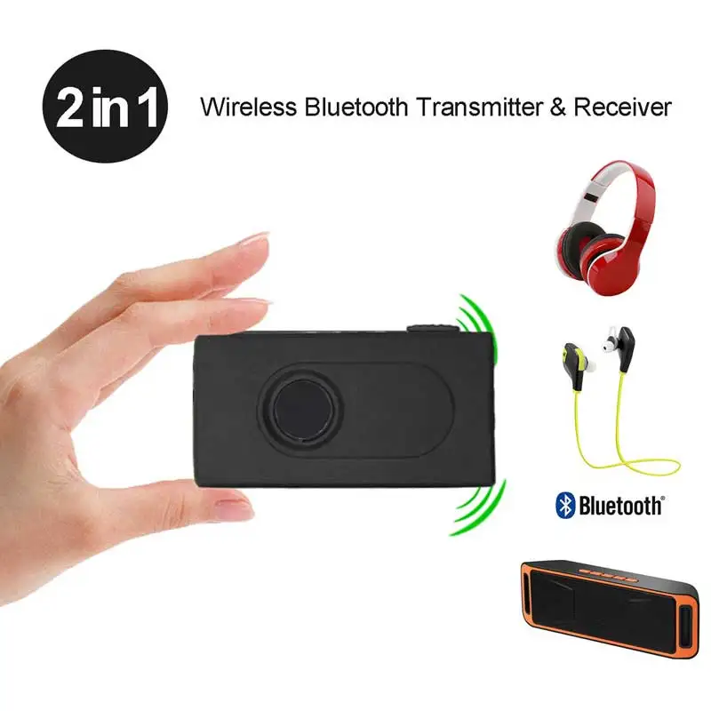 Фото Rovtop Wireless Bluetooth Transmitter Receiver Adapter Stereo Audio Music With USB Charging Cable 3.5mm | Электроника
