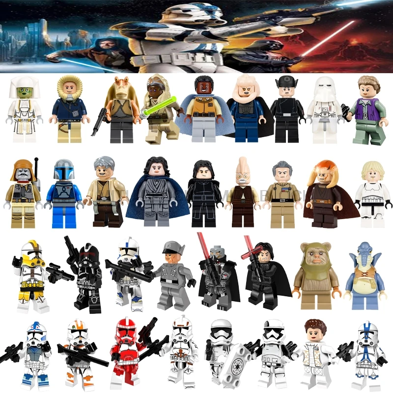 Legoinglys Star Wars Figures Jedi Chewbacca Han Solo Darth Vader Leia Jango Fett Obi Wan Legoing Starwars Building Toys Blocks
Legoinglys Star Wars Figures Jedi Chewbacca Han Solo Darth Vader Leia Jango Fett Obi Wan Legoing Starwars Building Toys Blocks