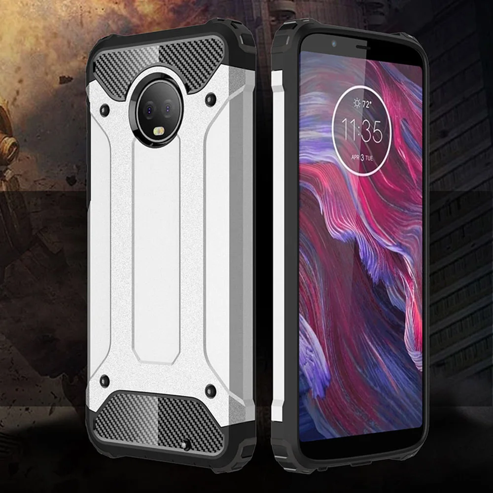 Противоударный бронированный чехол 5 93 дюйма для Moto G6 Plus Motorola двойная задняя