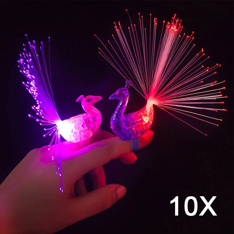 10pcs Peacock Finger Night Lights Color Led Lamp Kids Optical Fiber Finger Light Educational Plastic Finger Toy J2Y
10pcs Peacock Finger Night Lights Color Led Lamp Kids Optical Fiber Finger Light Educational Plastic Finger Toy J2Y