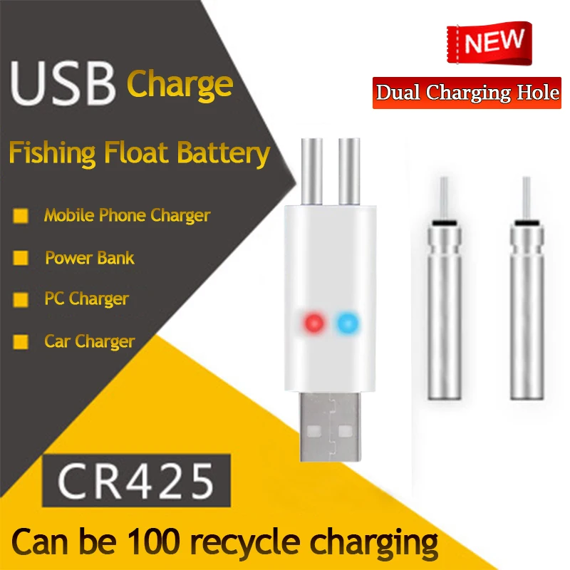 Brand New Fishing Floats Rechargeable CR425 Battery Match USB to Use Suit for Different Charger Devices
Brand New Fishing Floats Rechargeable CR425 Battery Match USB to Use Suit for Different Charger Devices