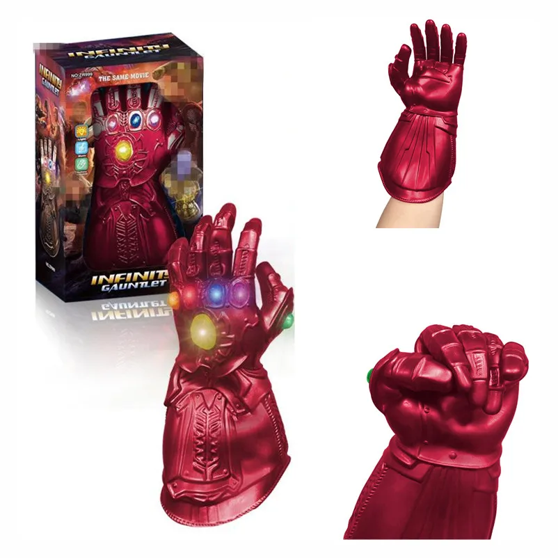 Avengers Endgame Marvel Thanos Gloves Cosplay Arm Avengers Iron Man Infinity Gauntlet Tony Stark Plastic LED Glove Kid Child Toy
Avengers Endgame Marvel Thanos Gloves Cosplay Arm Avengers Iron Man Infinity Gauntlet Tony Stark Plastic LED Glove Kid Child Toy