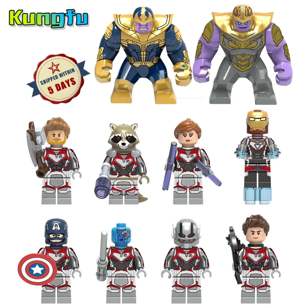 Marvel Avengers Endgame Super heroes Single Figures Building BLocks Bricks Thanos Hulk Ironman Panther Kids DIY toys gift
Marvel Avengers Endgame Super heroes Single Figures Building BLocks Bricks Thanos Hulk Ironman Panther Kids DIY toys gift